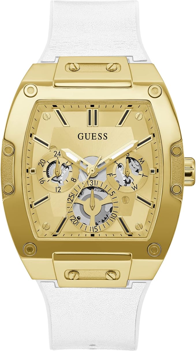 Reloj Guees Tonneau Diamond Blanco Dorado