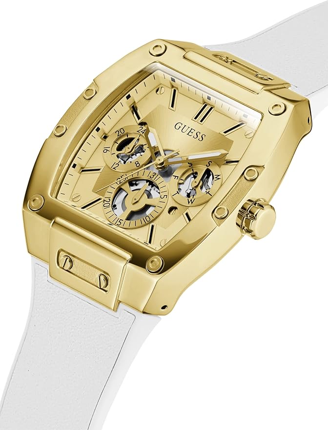 Reloj Guees Tonneau Diamond Blanco Dorado