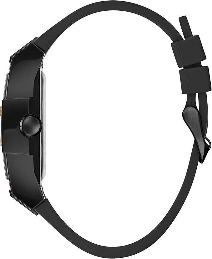 Reloj Guees Tonneau Diamond Negro Dorado
