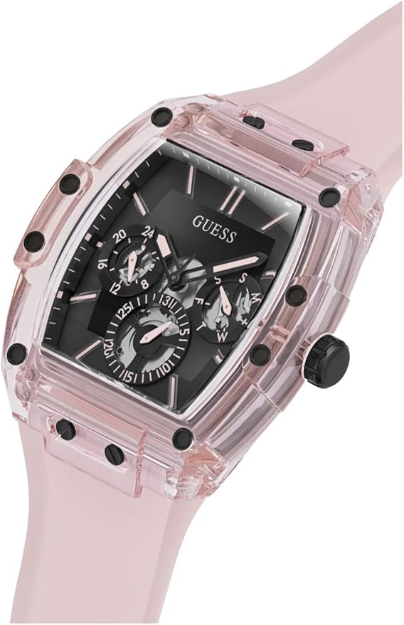 Reloj Guees Tonneau Diamond Rosa Glass