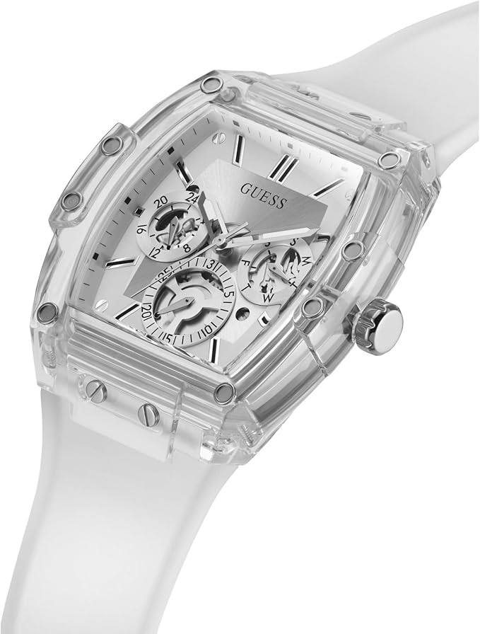 Reloj Guess Tonneau Diamond Transparente