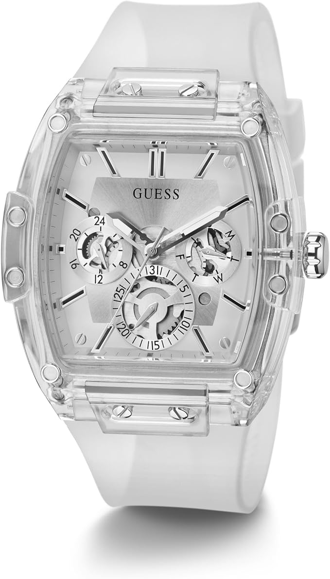 Reloj Guess Tonneau Diamond Transparente