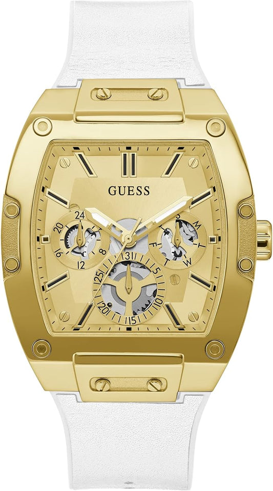 Reloj Guees Tonneau Diamond Blanco Dorado