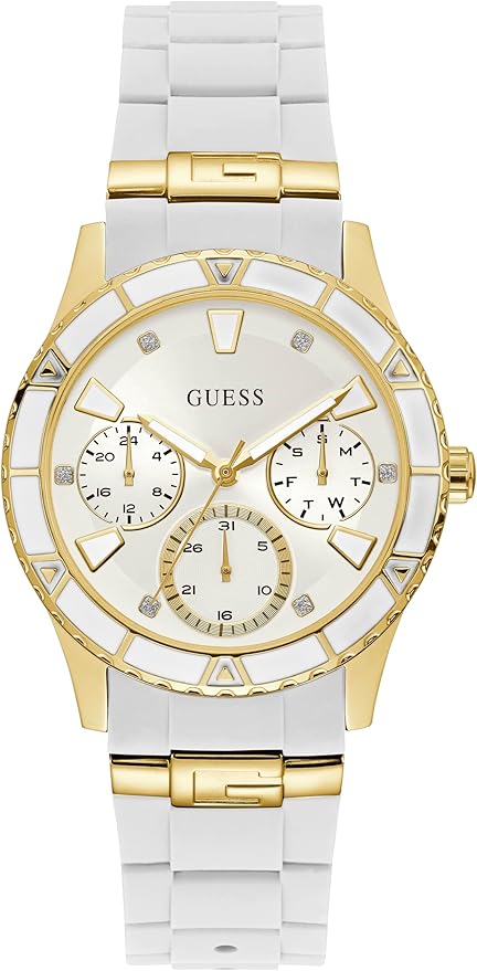 Reloj Guees Mujer Blanco Dorado