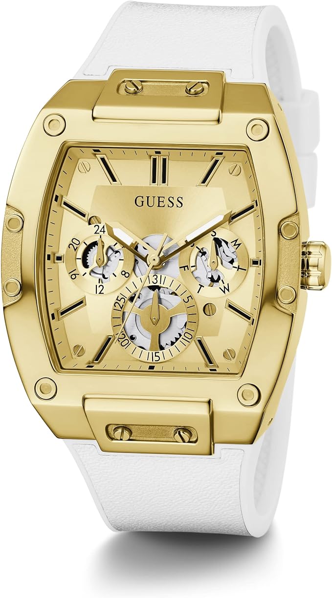 Reloj Guees Tonneau Diamond Blanco Dorado