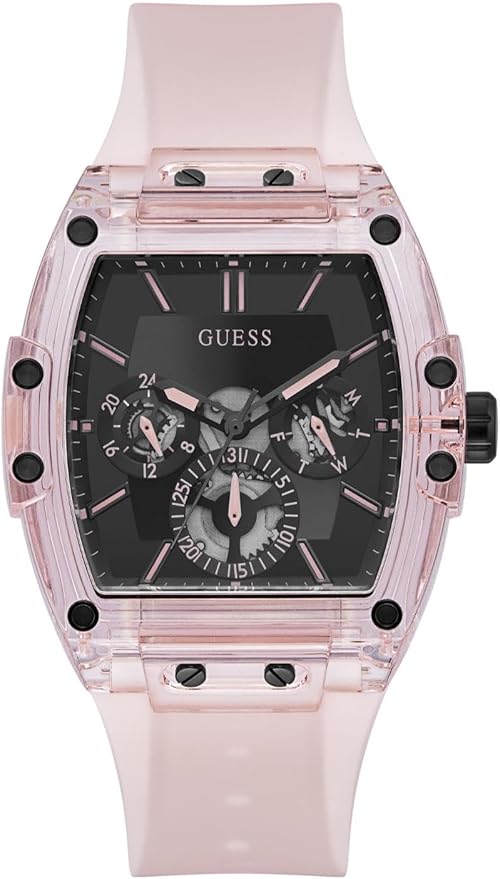 Reloj Guees Tonneau Diamond Rosa Glass