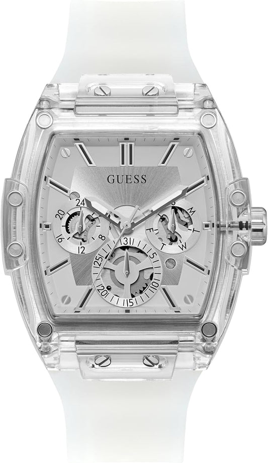 Reloj Guess Tonneau Diamond Transparente